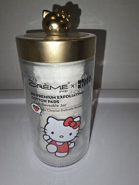 Creme Shop x Hello Kitty Gold-Top Cotton Pad Jar